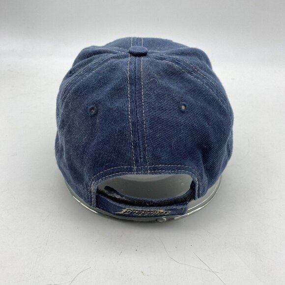 NHL Pittsburgh Penguins Ball Hat Cap Blue Hook Loop Adjustable By T.E.I. Cotton - Picture 6 of 12